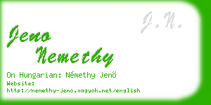 jeno nemethy business card